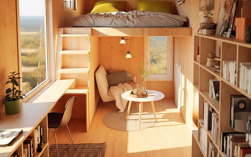 Pensez à la verticalité pour maximiser l'espace de votre Tiny House !